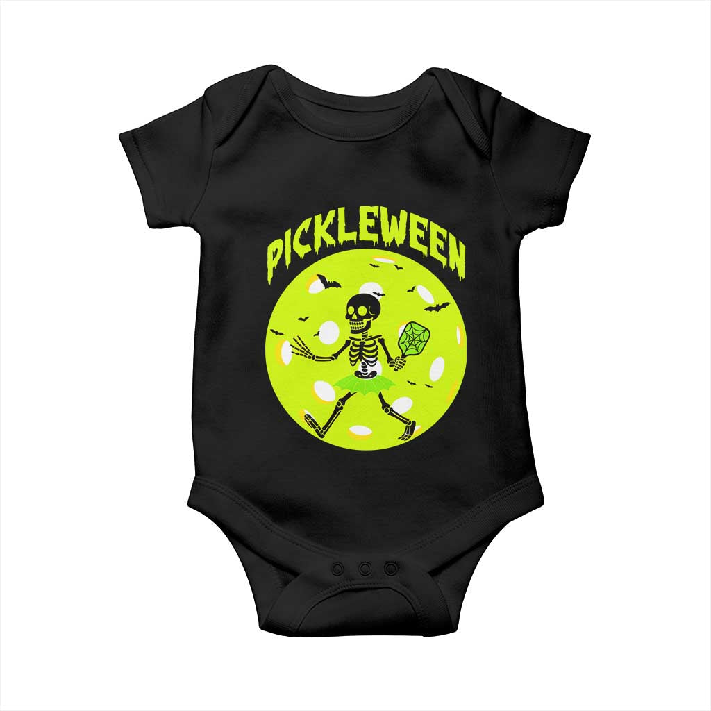 Funny Halloween Pickleball Lovers Baby Onesie Pickleween - Wonder Print Shop