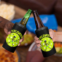 Funny Halloween Pickleball Lovers 4 in 1 Can Cooler Tumbler Pickleween