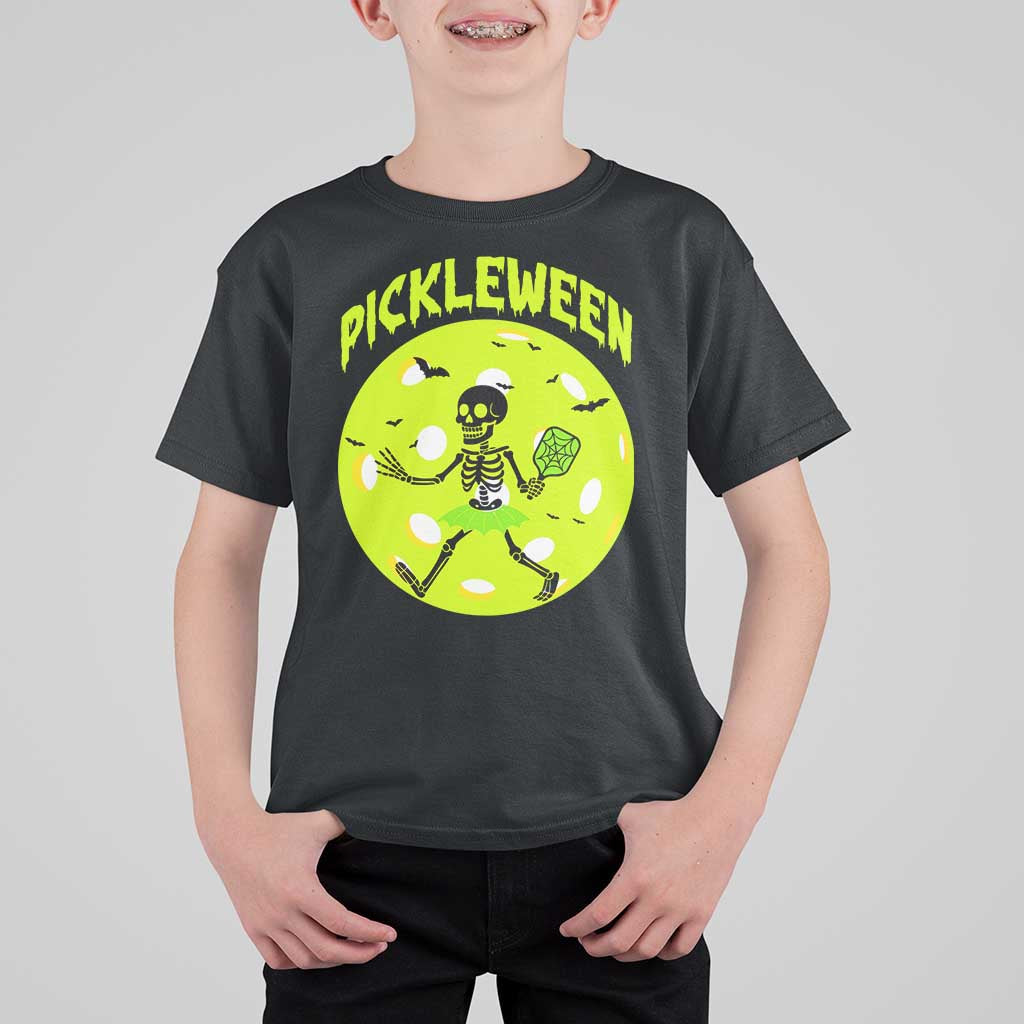 Funny Halloween Pickleball Lovers T Shirt For Kid Pickleween - Wonder Print Shop