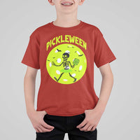 Funny Halloween Pickleball Lovers T Shirt For Kid Pickleween - Wonder Print Shop
