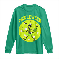 Funny Halloween Pickleball Lovers Long Sleeve Shirt Pickleween - Wonder Print Shop