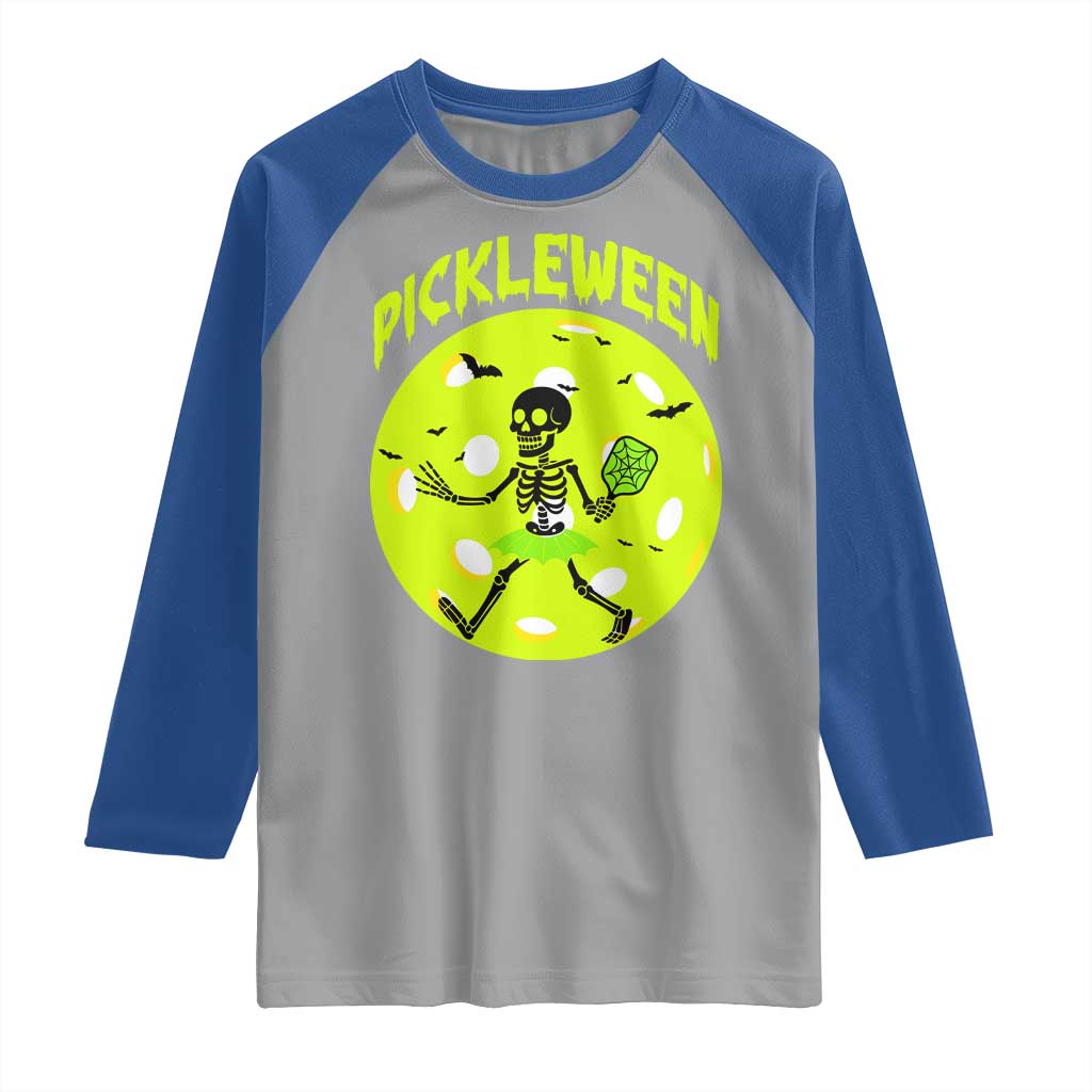 Funny Halloween Pickleball Lovers Raglan Shirt Pickleween - Wonder Print Shop