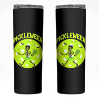 Funny Halloween Pickleball Lovers Skinny Tumbler Pickleween