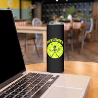 Funny Halloween Pickleball Lovers Skinny Tumbler Pickleween