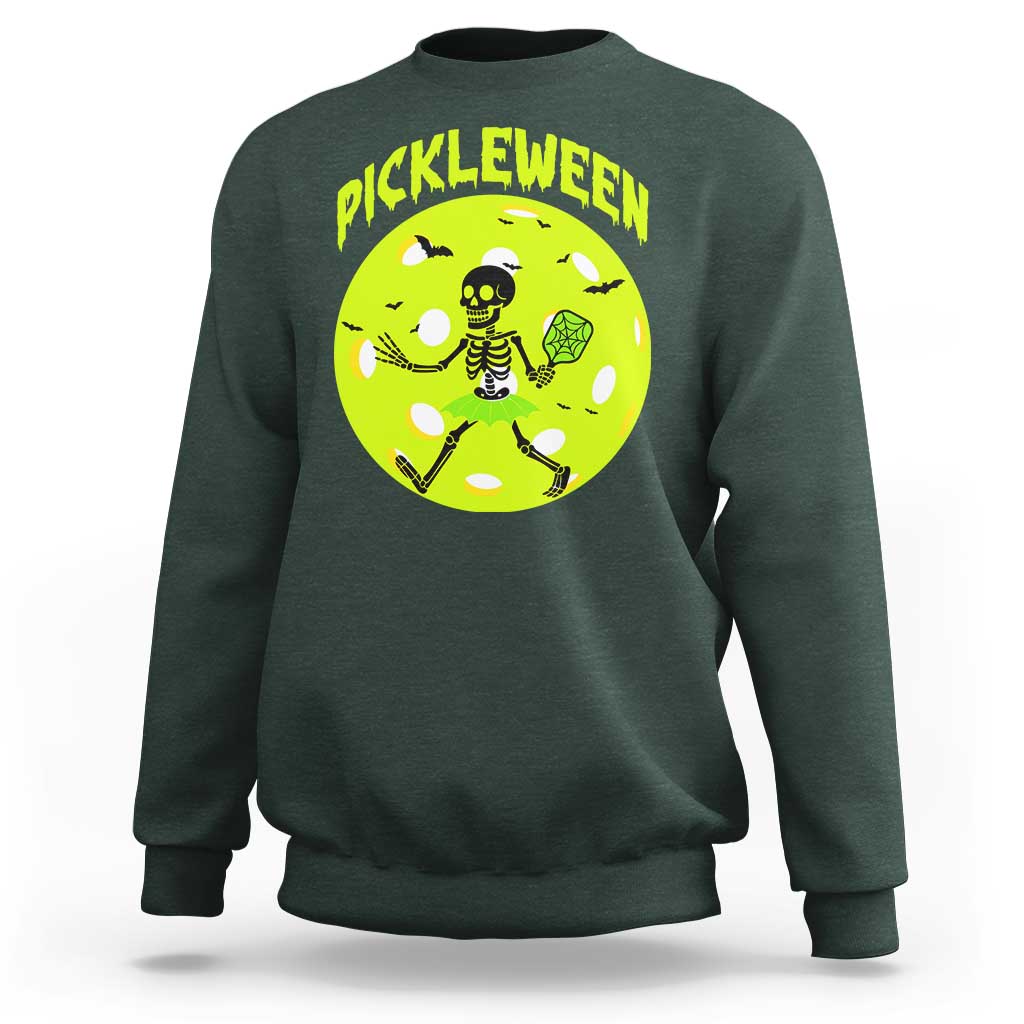 Funny Halloween Pickleball Lovers Sweatshirt Pickleween - Wonder Print Shop