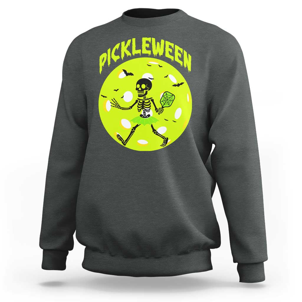 Funny Halloween Pickleball Lovers Sweatshirt Pickleween - Wonder Print Shop