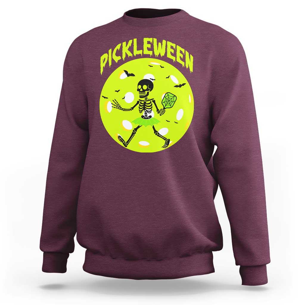 Funny Halloween Pickleball Lovers Sweatshirt Pickleween - Wonder Print Shop