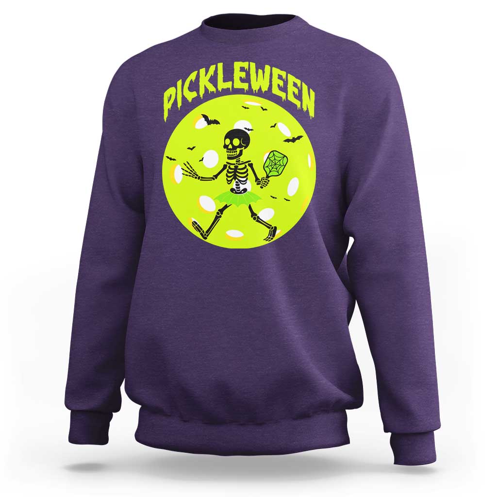 Funny Halloween Pickleball Lovers Sweatshirt Pickleween - Wonder Print Shop