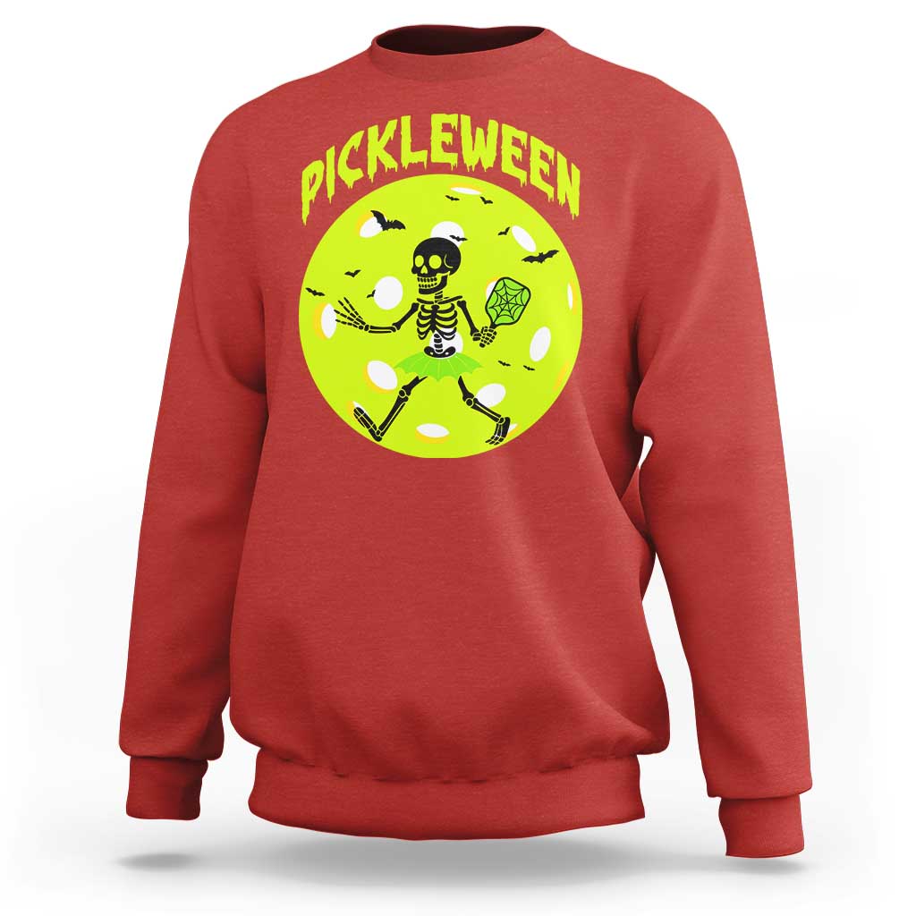 Funny Halloween Pickleball Lovers Sweatshirt Pickleween - Wonder Print Shop