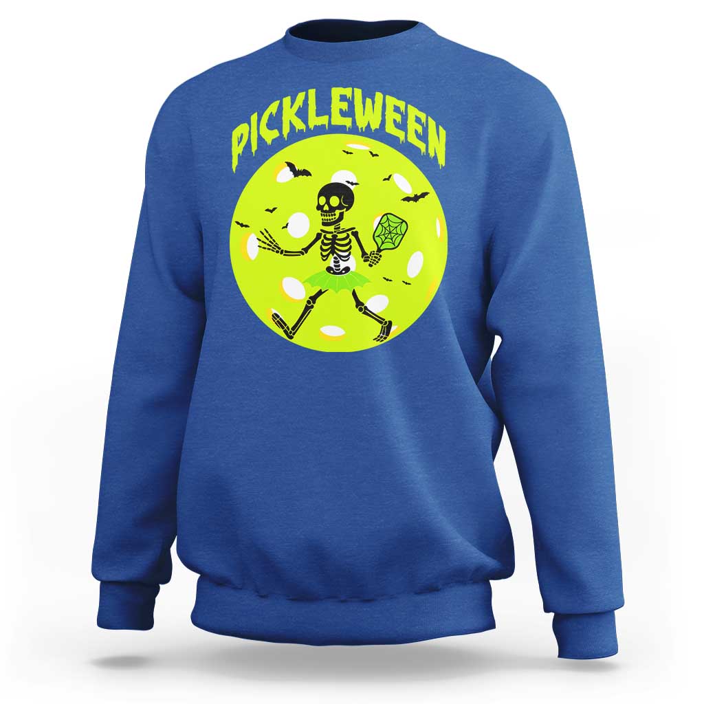 Funny Halloween Pickleball Lovers Sweatshirt Pickleween - Wonder Print Shop