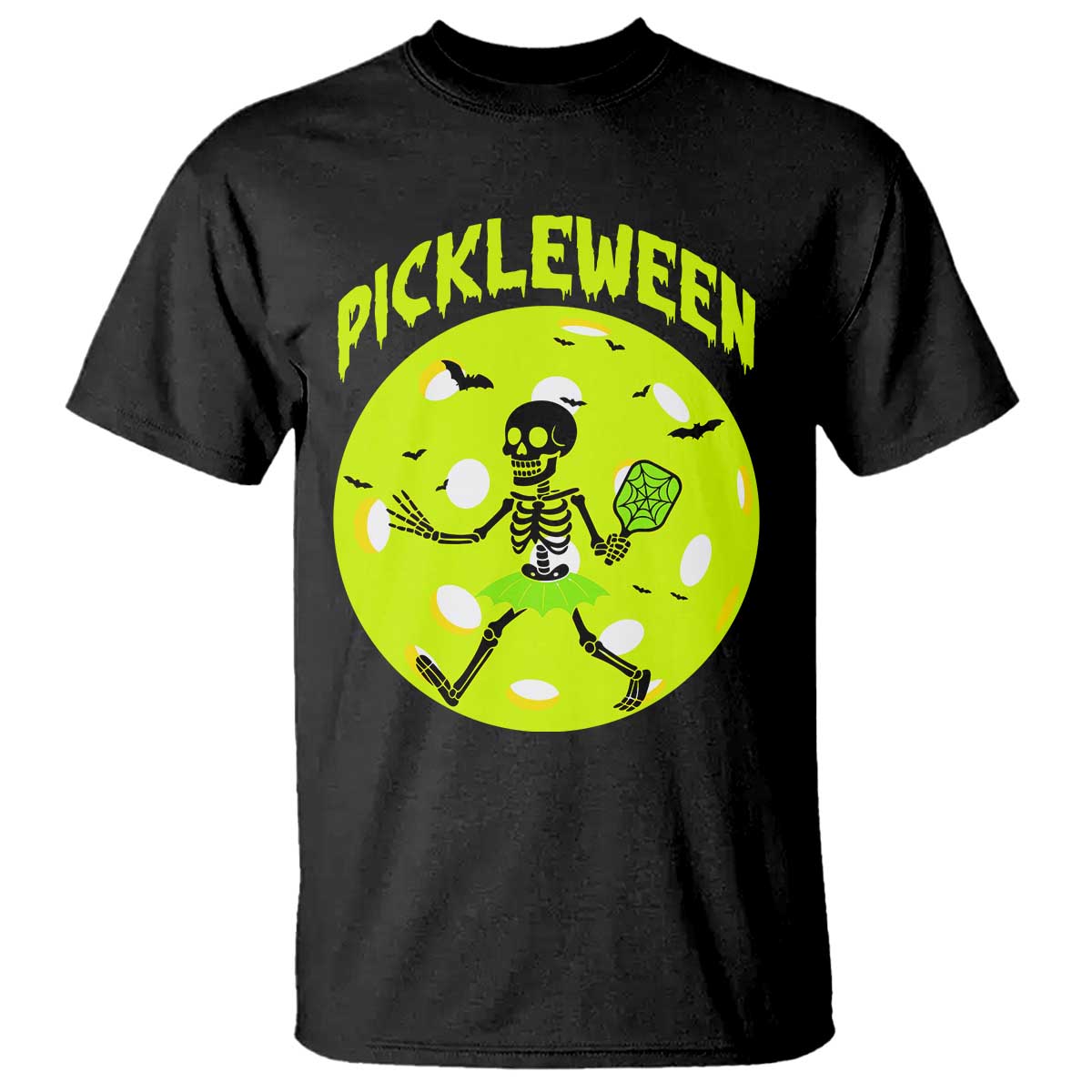 Funny Halloween Pickleball Lovers T Shirt Pickleween - Wonder Print Shop