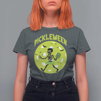 Funny Halloween Pickleball Lovers T Shirt For Women Pickleween - Wonder Print Shop