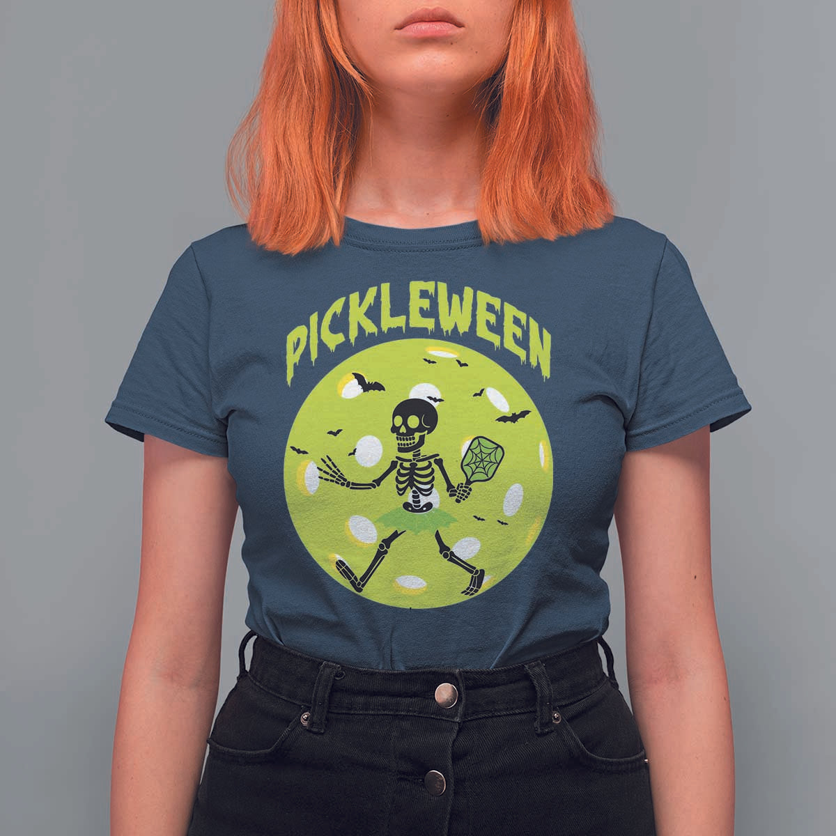 Funny Halloween Pickleball Lovers T Shirt For Women Pickleween - Wonder Print Shop