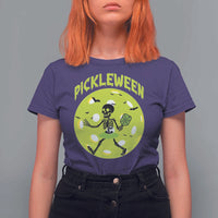 Funny Halloween Pickleball Lovers T Shirt For Women Pickleween - Wonder Print Shop