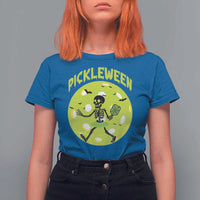 Funny Halloween Pickleball Lovers T Shirt For Women Pickleween - Wonder Print Shop