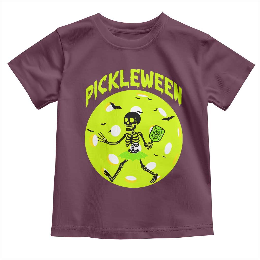 Funny Halloween Pickleball Lovers Toddler T Shirt Pickleween - Wonder Print Shop