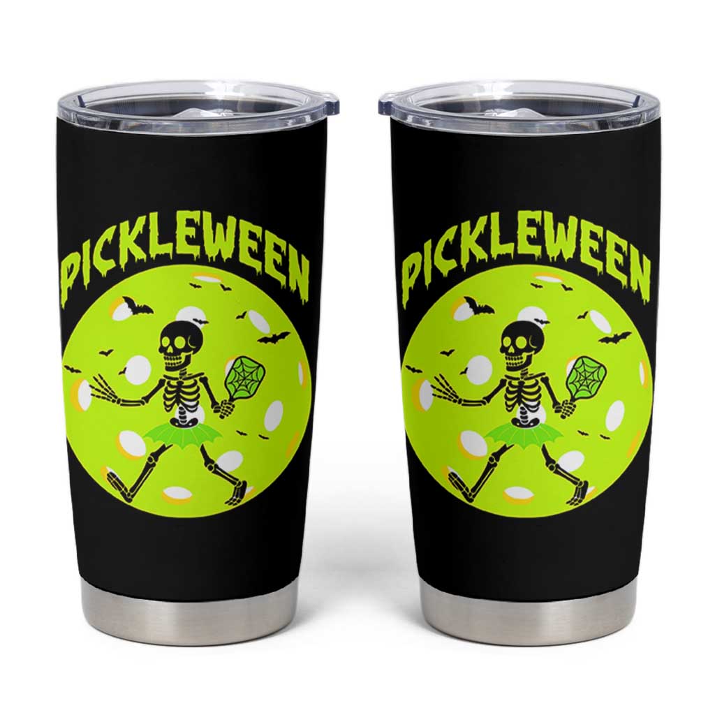 Funny Halloween Pickleball Lovers Tumbler Cup Pickleween