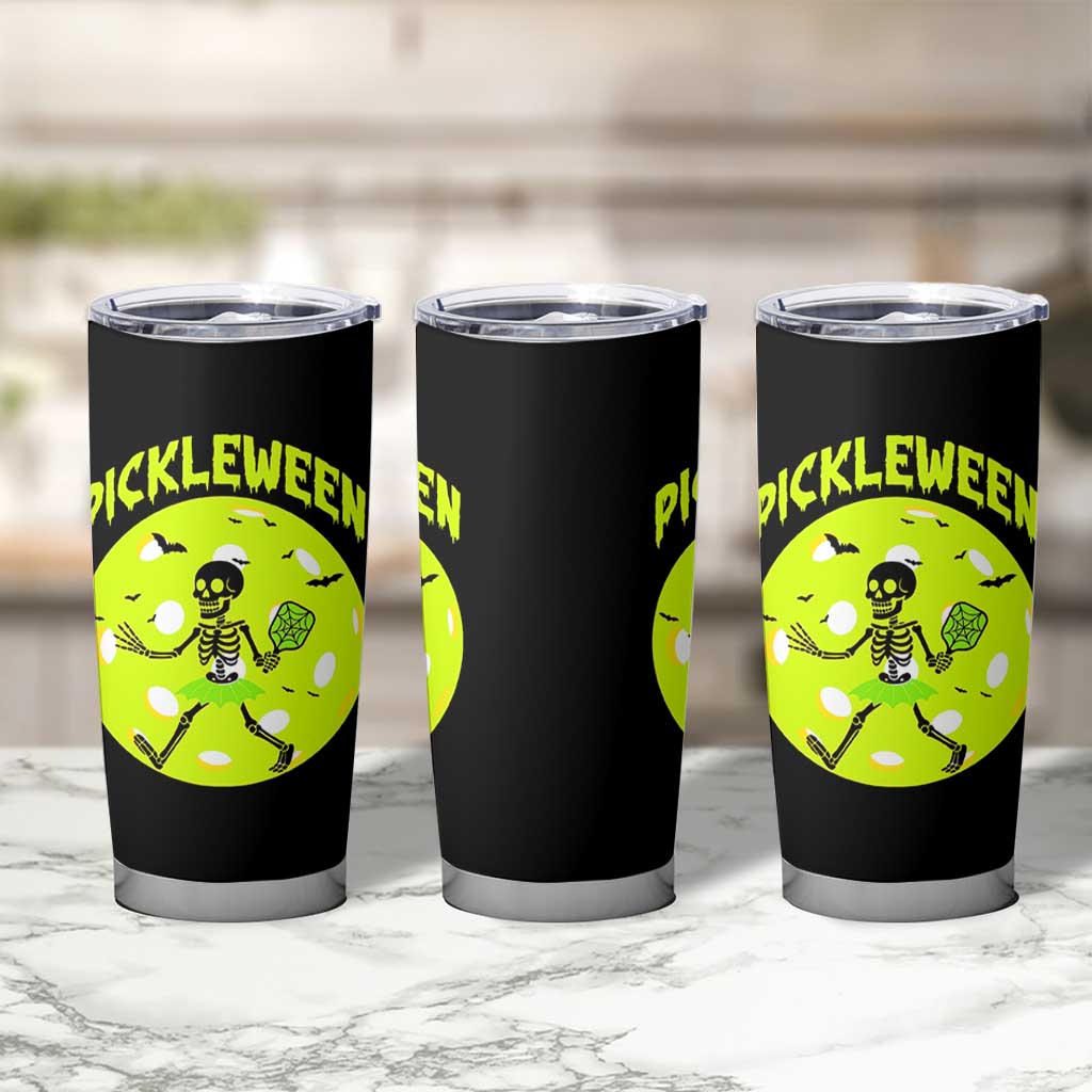 Funny Halloween Pickleball Lovers Tumbler Cup Pickleween