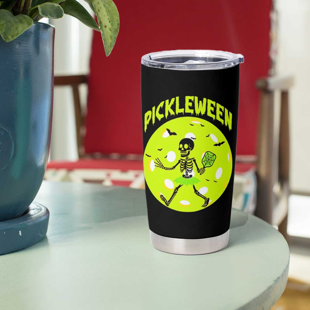 Funny Halloween Pickleball Lovers Tumbler Cup Pickleween