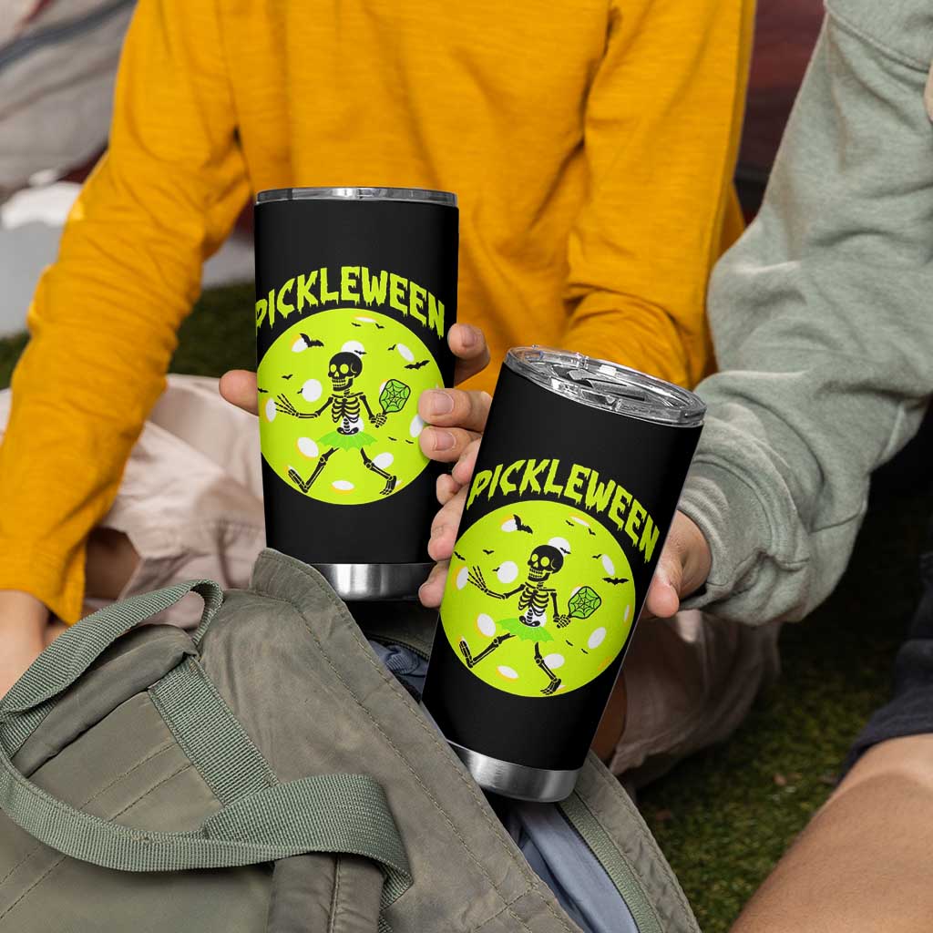 Funny Halloween Pickleball Lovers Tumbler Cup Pickleween