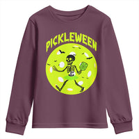 Funny Halloween Pickleball Lovers Youth Sweatshirt Pickleween - Wonder Print Shop