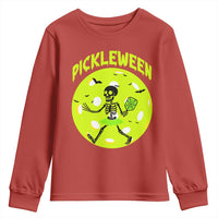 Funny Halloween Pickleball Lovers Youth Sweatshirt Pickleween - Wonder Print Shop