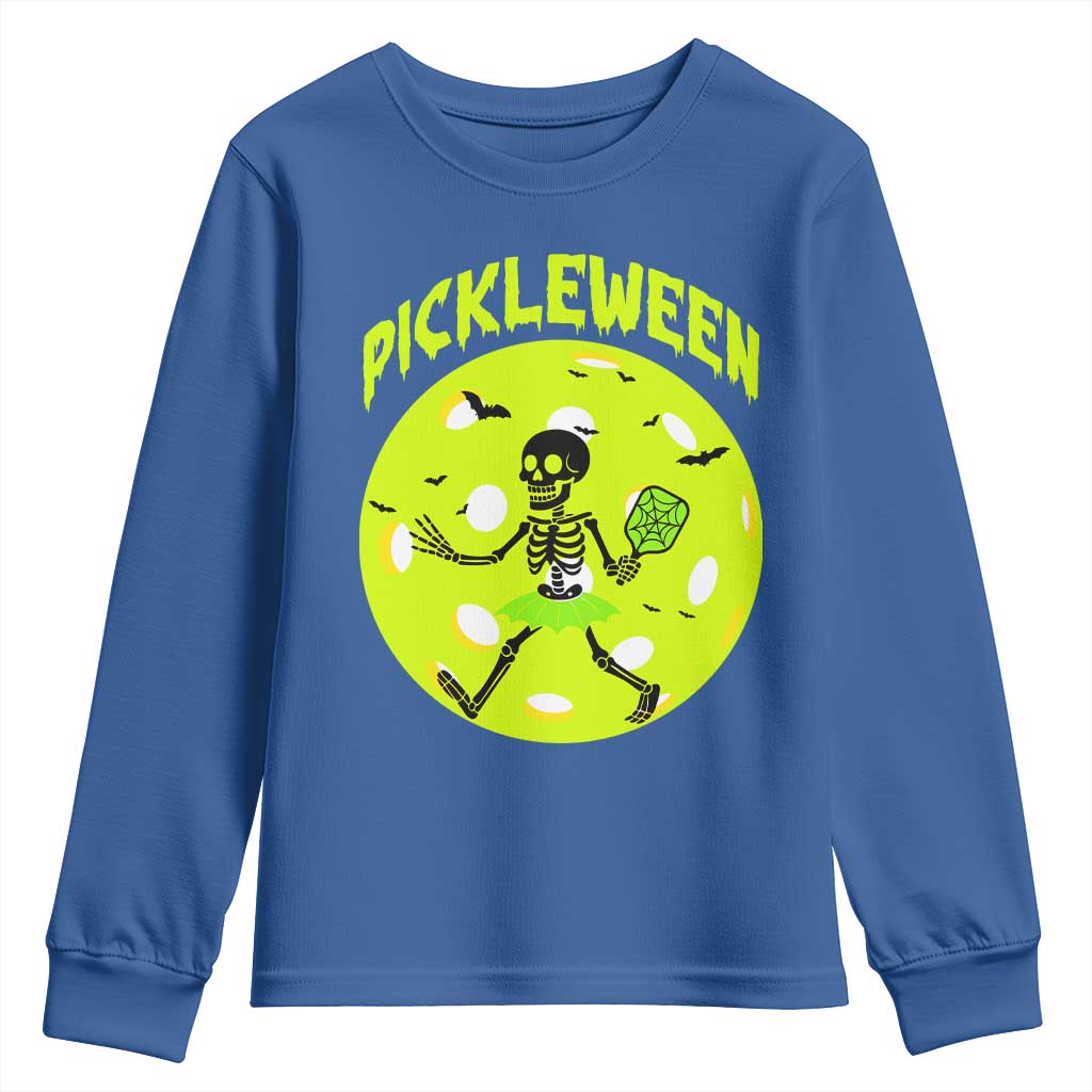 Funny Halloween Pickleball Lovers Youth Sweatshirt Pickleween - Wonder Print Shop