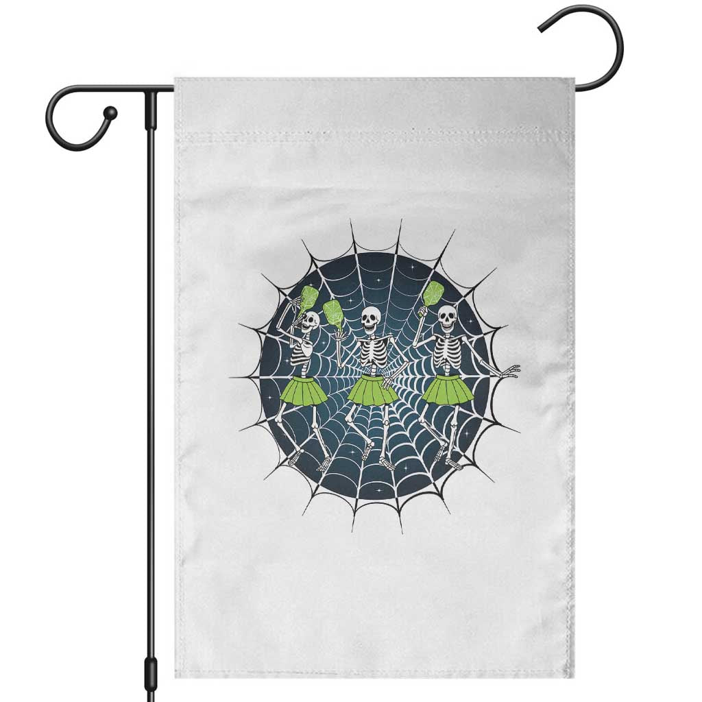 Funny Dancing Skeletons Garden Flag Pickleball Halloween Gift - Wonder Print Shop