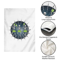 Funny Dancing Skeletons Garden Flag Pickleball Halloween Gift - Wonder Print Shop