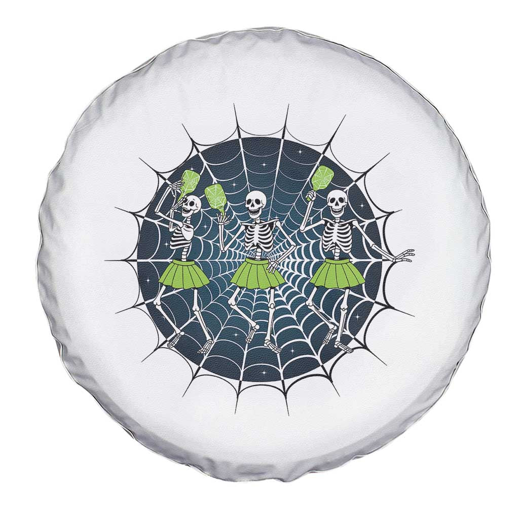 Funny Dancing Skeletons Spare Tire Cover Pickleball Halloween Gift - Wonder Print Shop