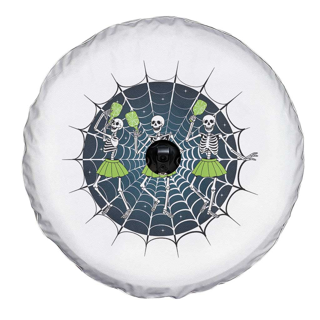 Funny Dancing Skeletons Spare Tire Cover Pickleball Halloween Gift - Wonder Print Shop