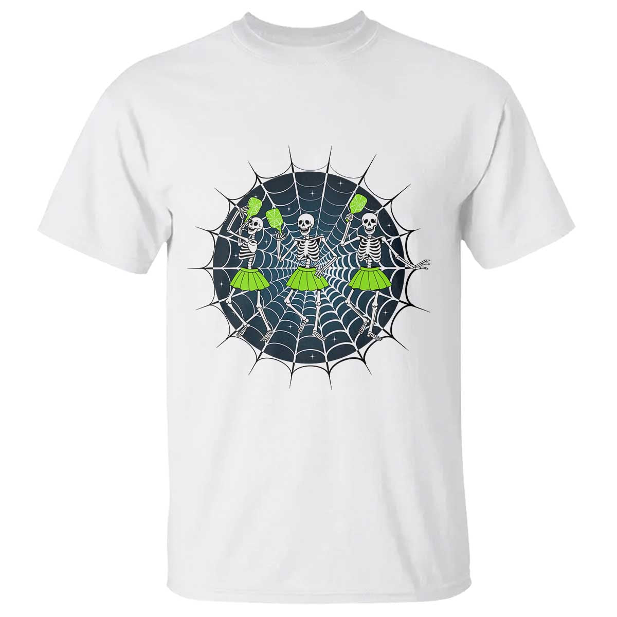 Funny Dancing Skeletons T Shirt Pickleball Halloween Gift - Wonder Print Shop