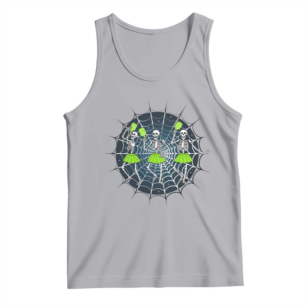 Funny Dancing Skeletons Tank Top Pickleball Halloween Gift - Wonder Print Shop
