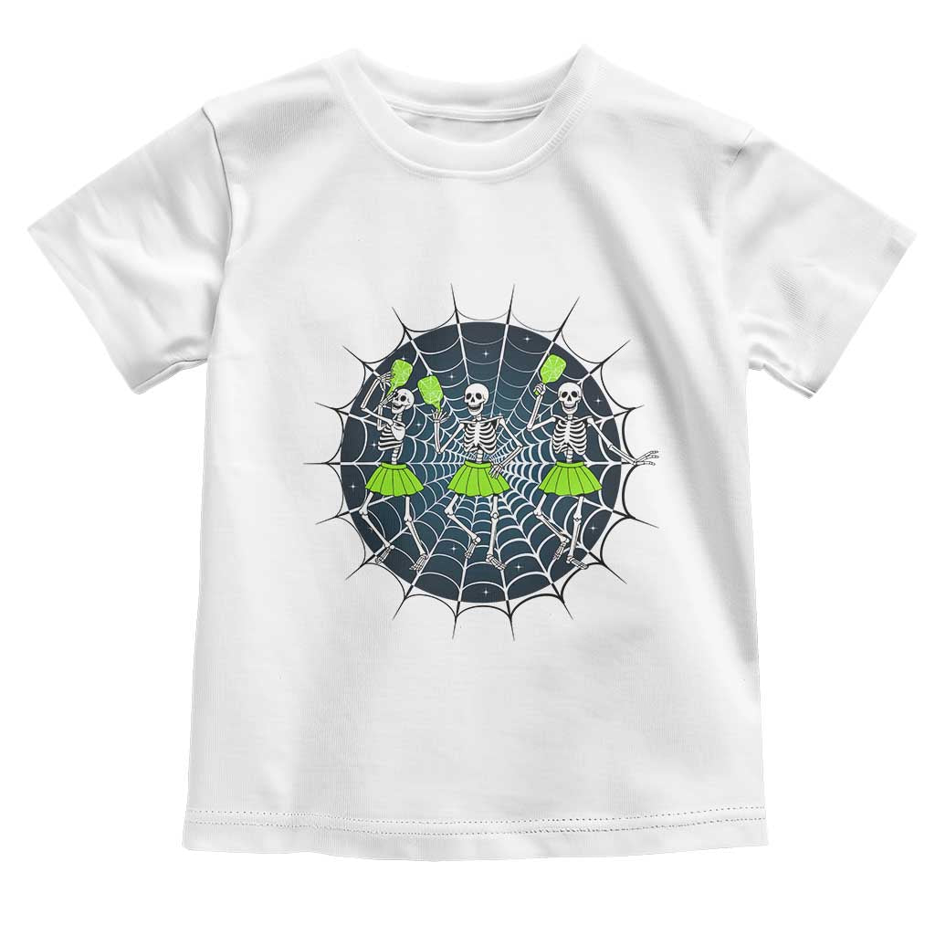 Funny Dancing Skeletons Toddler T Shirt Pickleball Halloween Gift - Wonder Print Shop