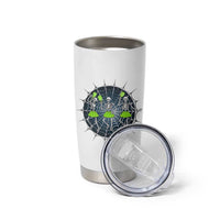 Funny Dancing Skeletons Tumbler Cup Pickleball Halloween Gift