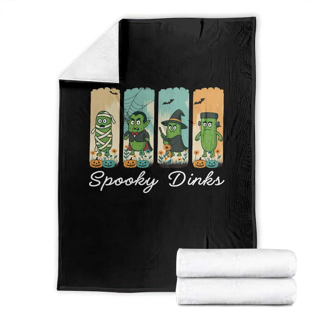 Funny Halloween Pickleball Throw Blanket Spooky Dinks Gift For Players - Wonder Print Shop