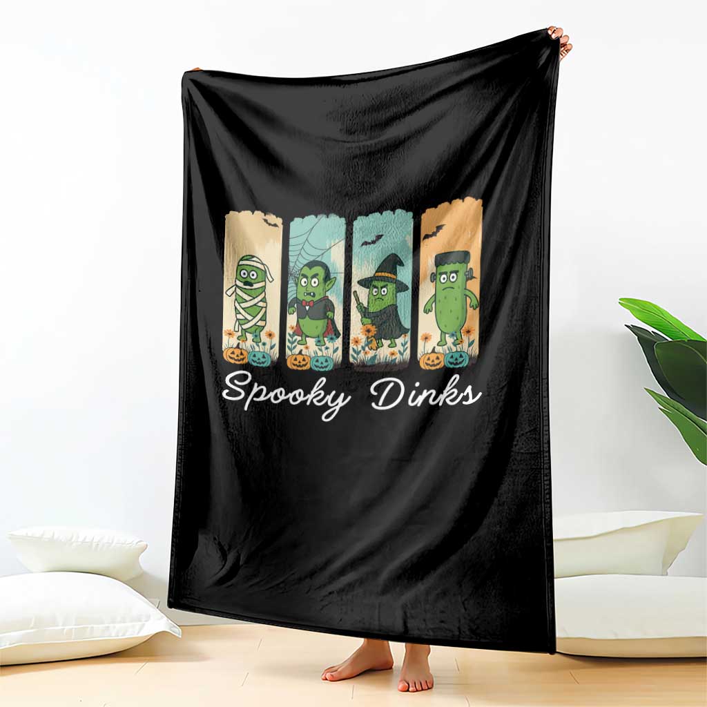 Funny Halloween Pickleball Throw Blanket Spooky Dinks Gift For Players - Wonder Print Shop
