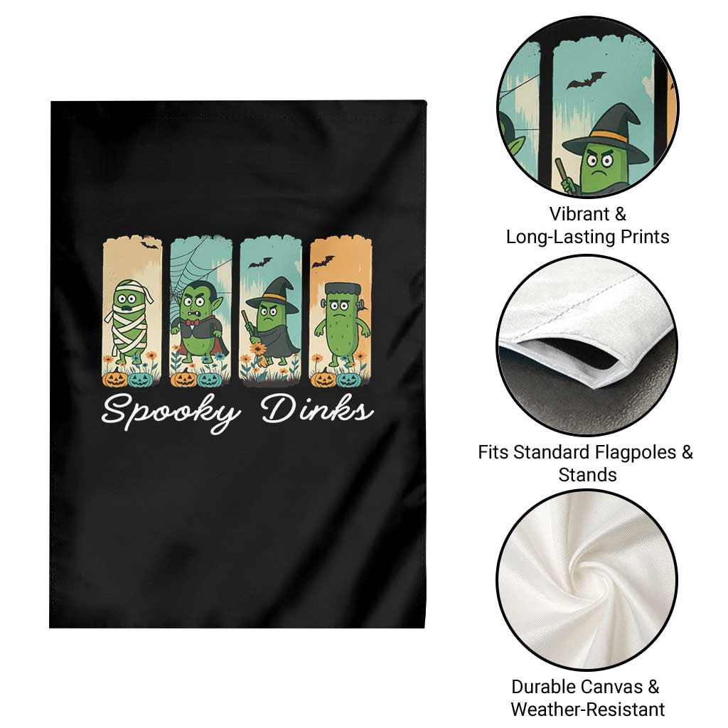 Funny Halloween Pickleball Garden Flag Spooky Dinks Gift For Players - Wonder Print Shop