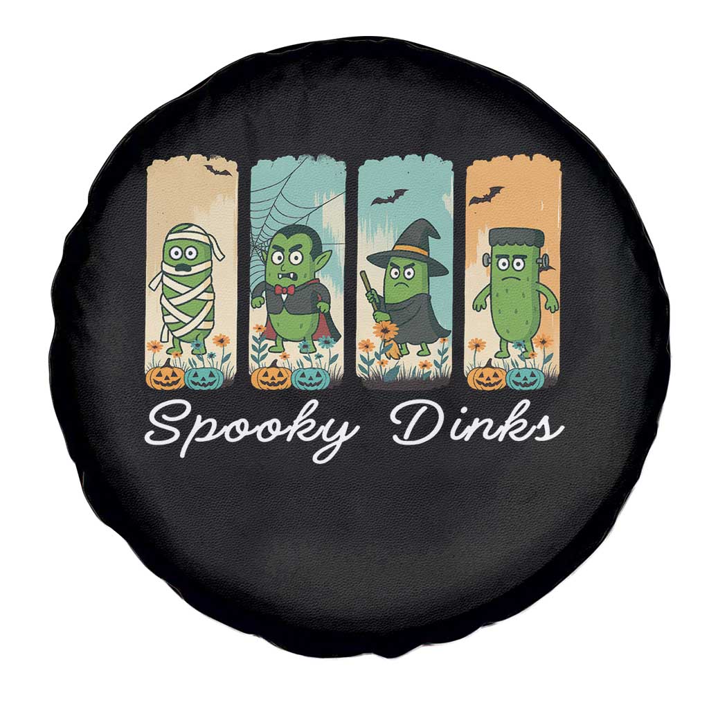 Funny Halloween Pickleball Spare Tire Cover Spooky Dinks Gift For Players - Wonder Print Shop