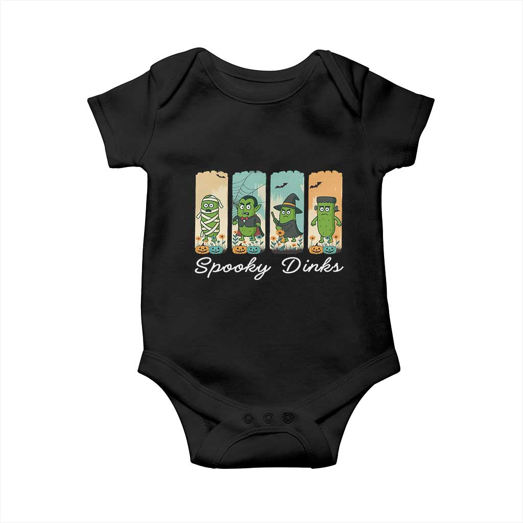 Funny Halloween Pickleball Baby Onesie Spooky Dinks Gift For Players - Wonder Print Shop