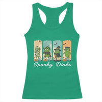 Funny Halloween Pickleball Racerback Tank Top Spooky Dinks Gift For Players - Wonder Print Shop