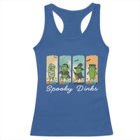 Funny Halloween Pickleball Racerback Tank Top Spooky Dinks Gift For Players - Wonder Print Shop