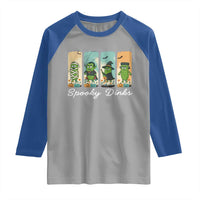 Funny Halloween Pickleball Raglan Shirt Spooky Dinks Gift For Players - Wonder Print Shop