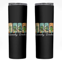 Funny Halloween Pickleball Skinny Tumbler Spooky Dinks Gift For Players