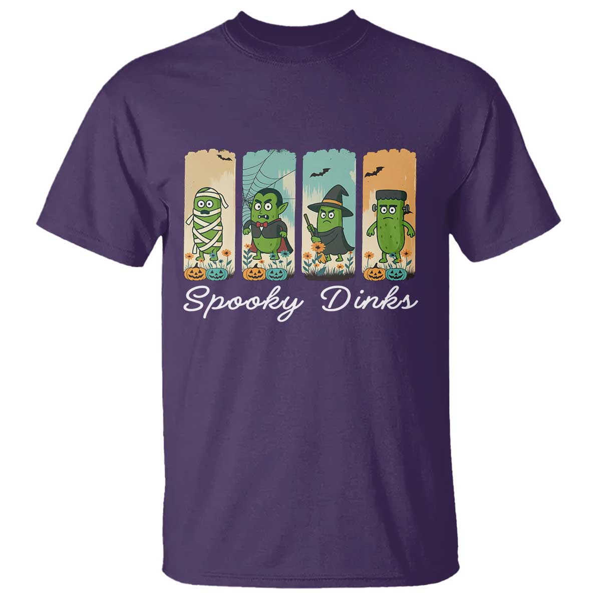 Funny Halloween Pickleball T Shirt Spooky Dinks Gift For Players - Wonder Print Shop