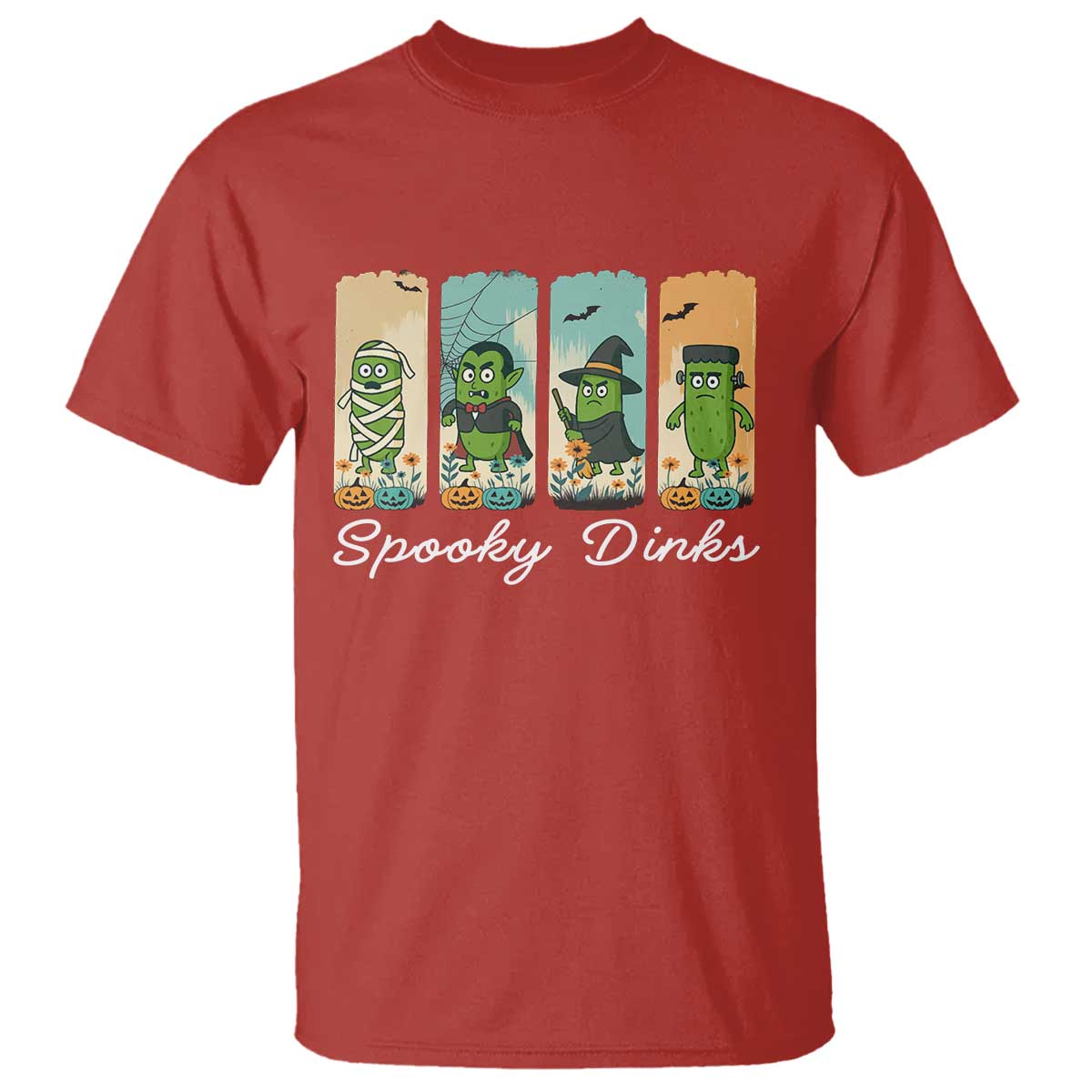 Funny Halloween Pickleball T Shirt Spooky Dinks Gift For Players - Wonder Print Shop