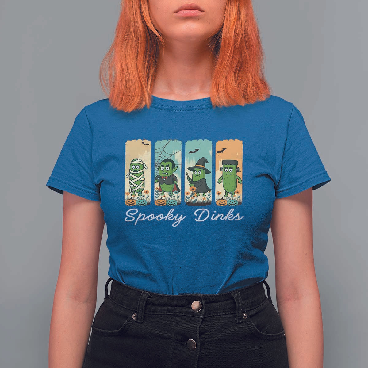 Funny Halloween Pickleball T Shirt For Women Spooky Dinks Gift For Players - Wonder Print Shop