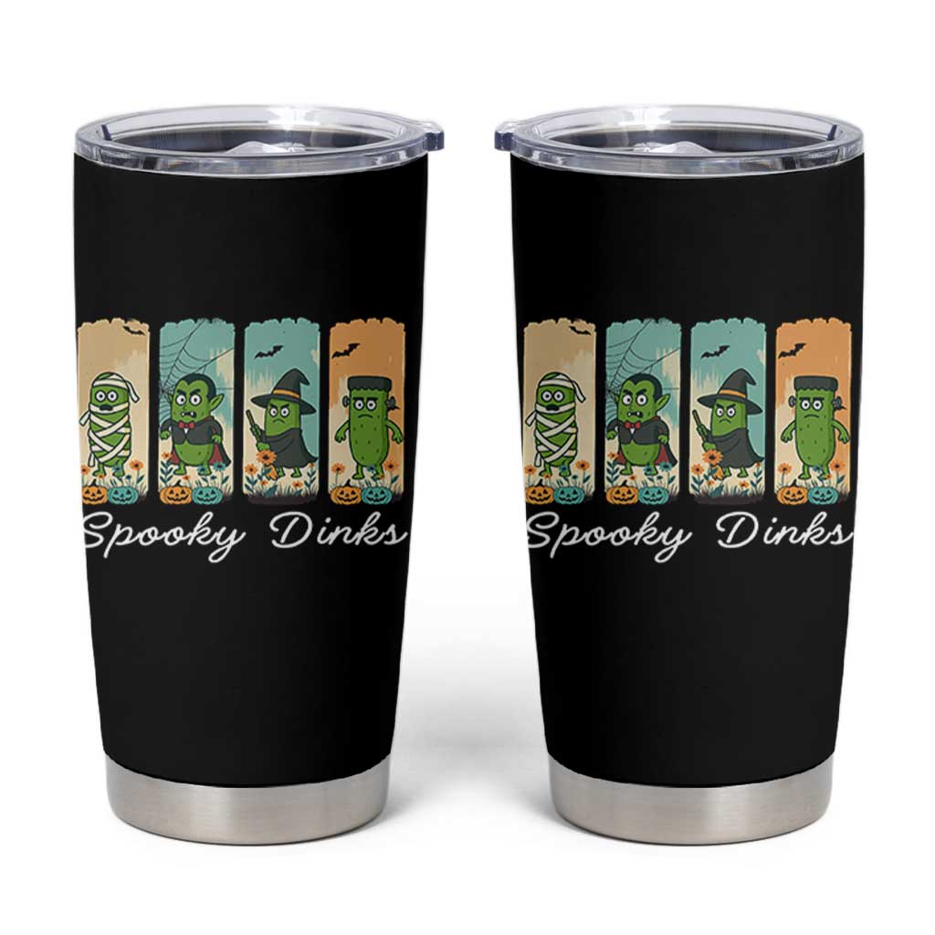 Funny Halloween Pickleball Tumbler Cup Spooky Dinks Gift For Players