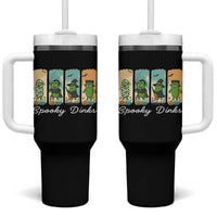 Funny Halloween Pickleball Tumbler With Handle Spooky Dinks Gift For Players