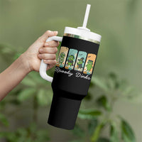 Funny Halloween Pickleball Tumbler With Handle Spooky Dinks Gift For Players